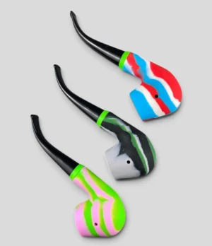 6-inch-silicone-sherlock-pipe-colors 6 Inch Silicone Sherlock Pipe available in three colors