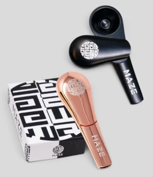 Maze Magnetic Slider Pipe 4 Inch in Black and Rose Gold