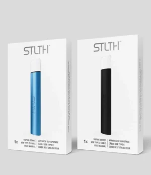 STLTH Type-C Device in blue and black with retail packaging