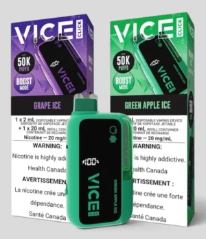 VICE CLICK 50K Disposable Vape in Grape Ice and Green Apple Ice